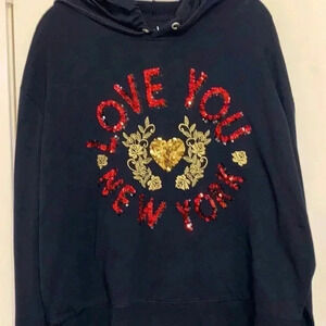 Sequined Love You New York Hoodie
